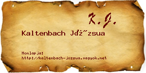 Kaltenbach Józsua névjegykártya